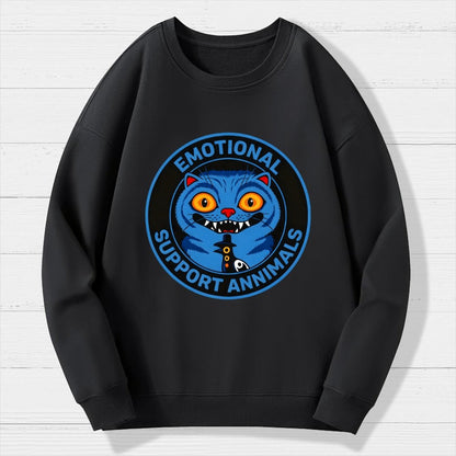Emotional Support Annimals Geek Cotton Sweatshirt