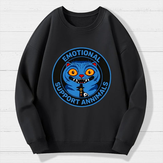 Emotional Support Annimals Geek Cotton Sweatshirt