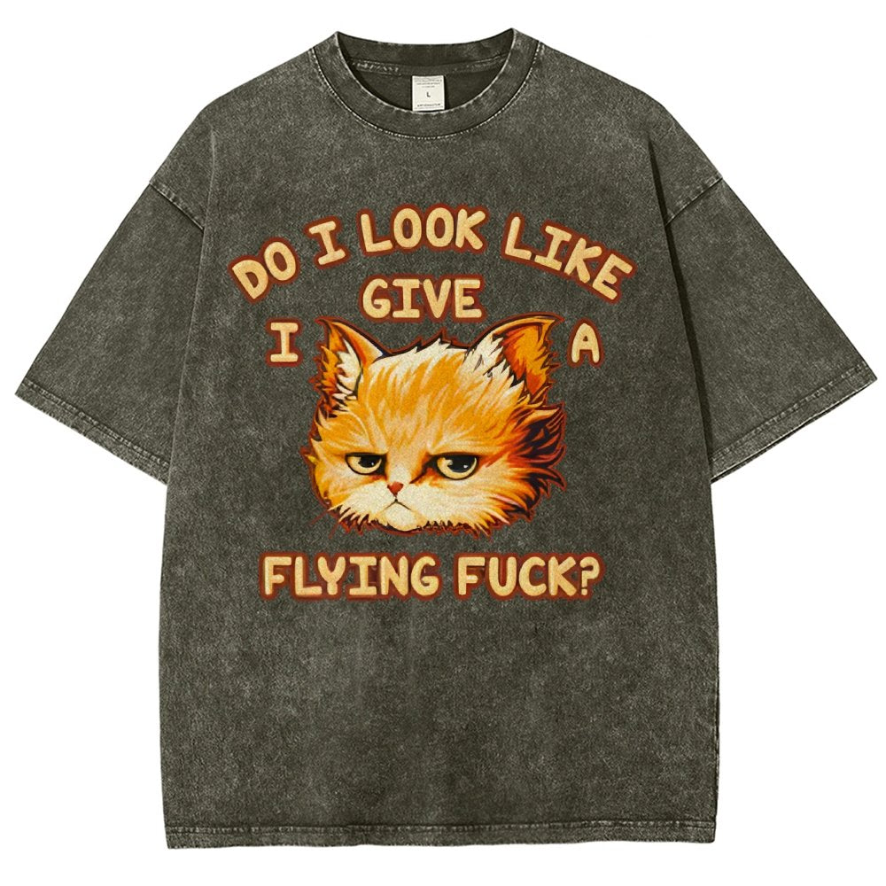 Do I Look Like I Give A Flying Fvck Vintage Distressed T-shirt