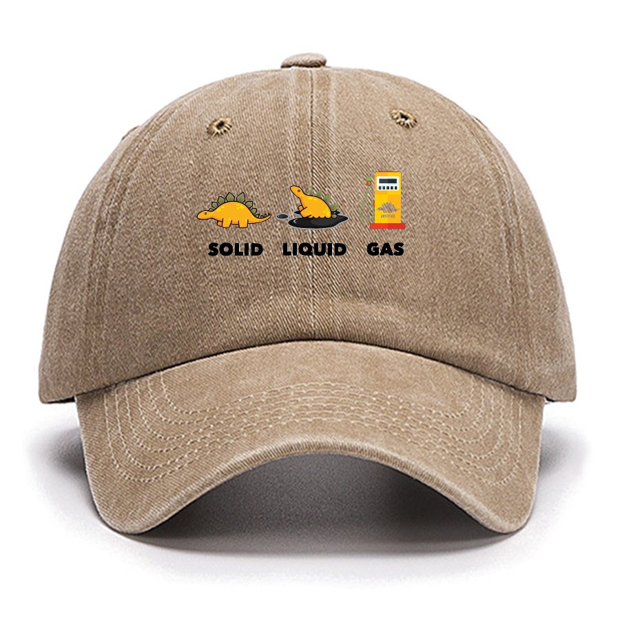 Dinosaur Solid Liquid Gas ScienceCotton Hat