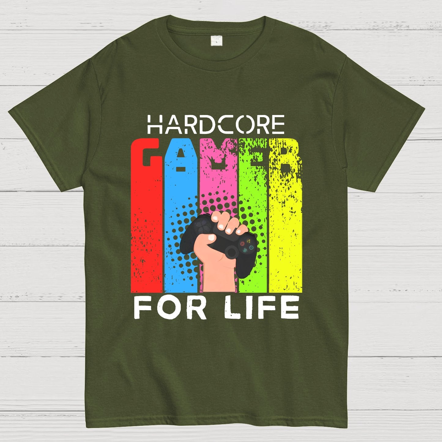 Hardcore Gamer for Life Geeky T-Shirt