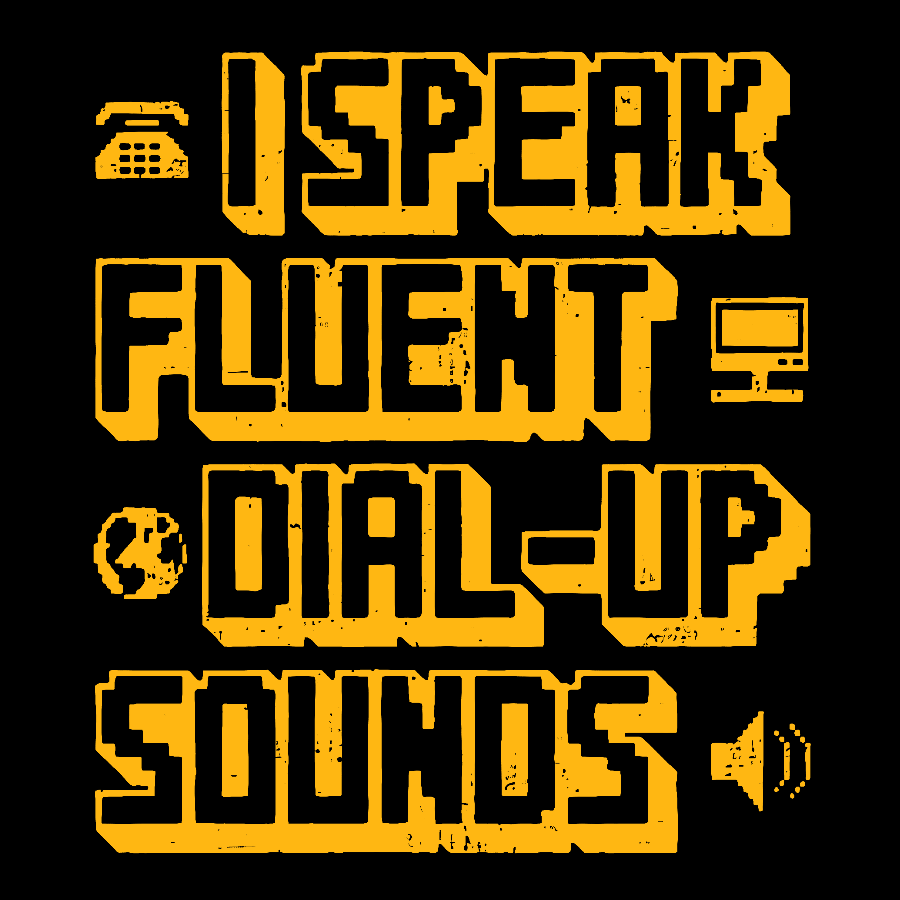 I Speak Fluent Dial-Up Sounds Geek T-Shirt
