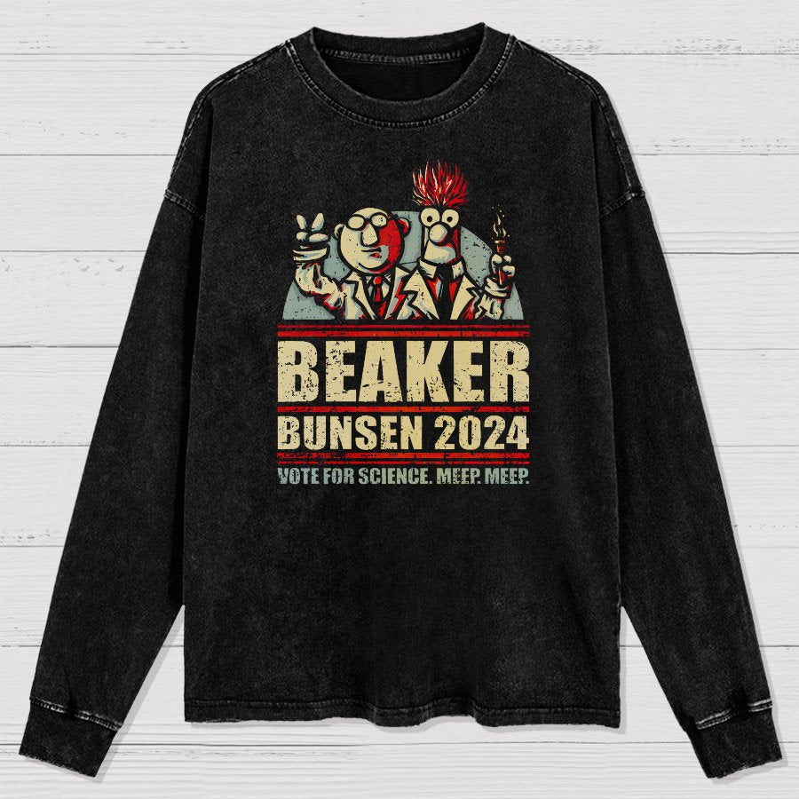 Vote For Science Washed Long Sleeve Tee