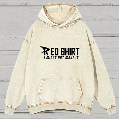 Red Shirt Vintage Distressed Hoodie