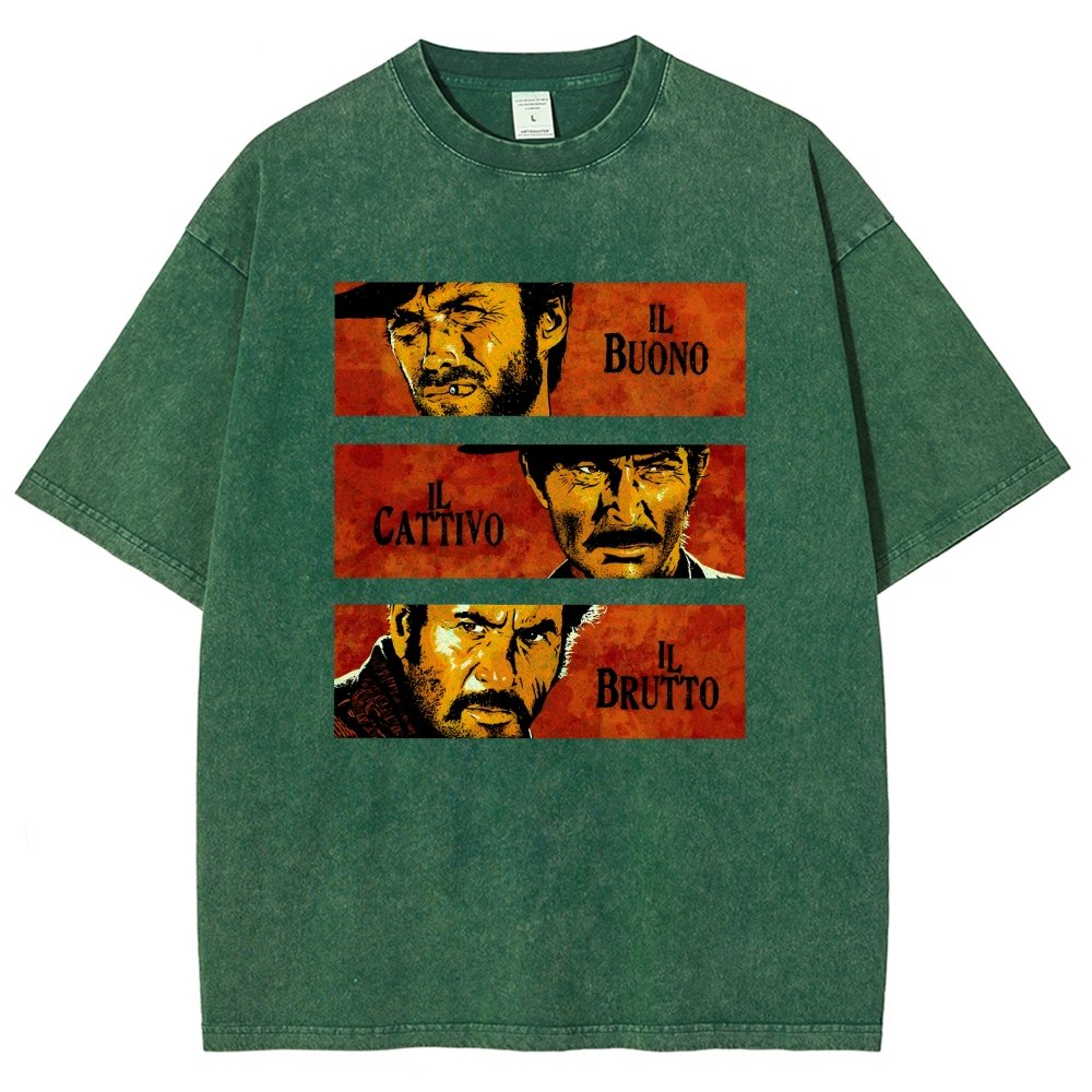 Il Buono  Il Brutto  Il Cattivo Vintage Distressed T-shirt