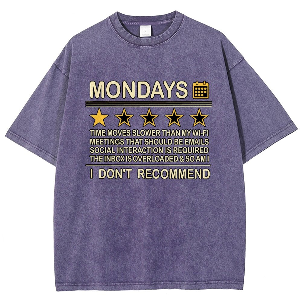 I Don't Recommend Mondays Vintage Distressed T-shirt