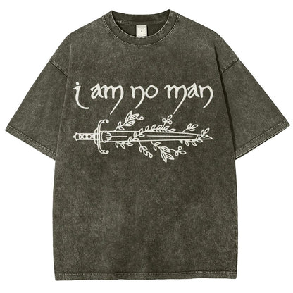 I Am No Man Vintage Distressed T-shirt