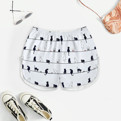 Cute Cat Women's Geek Suspender Cami Set