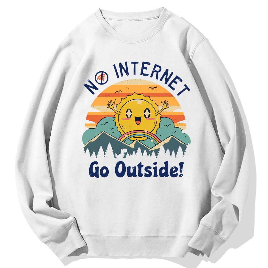 No Network Geek Cotton Sweatshirt