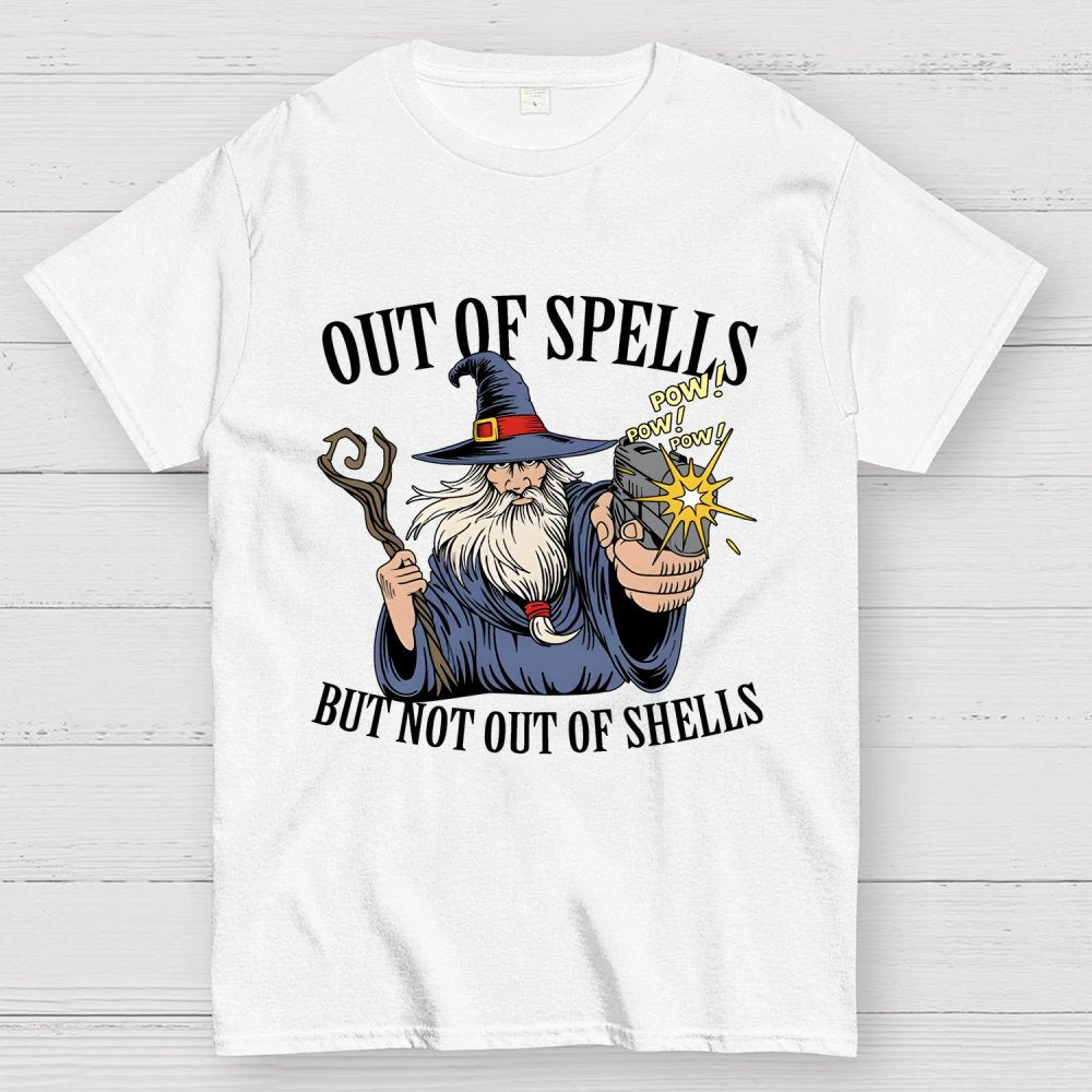 Out of Spells but Not Out of Shells Unisex Geek T-Shirt