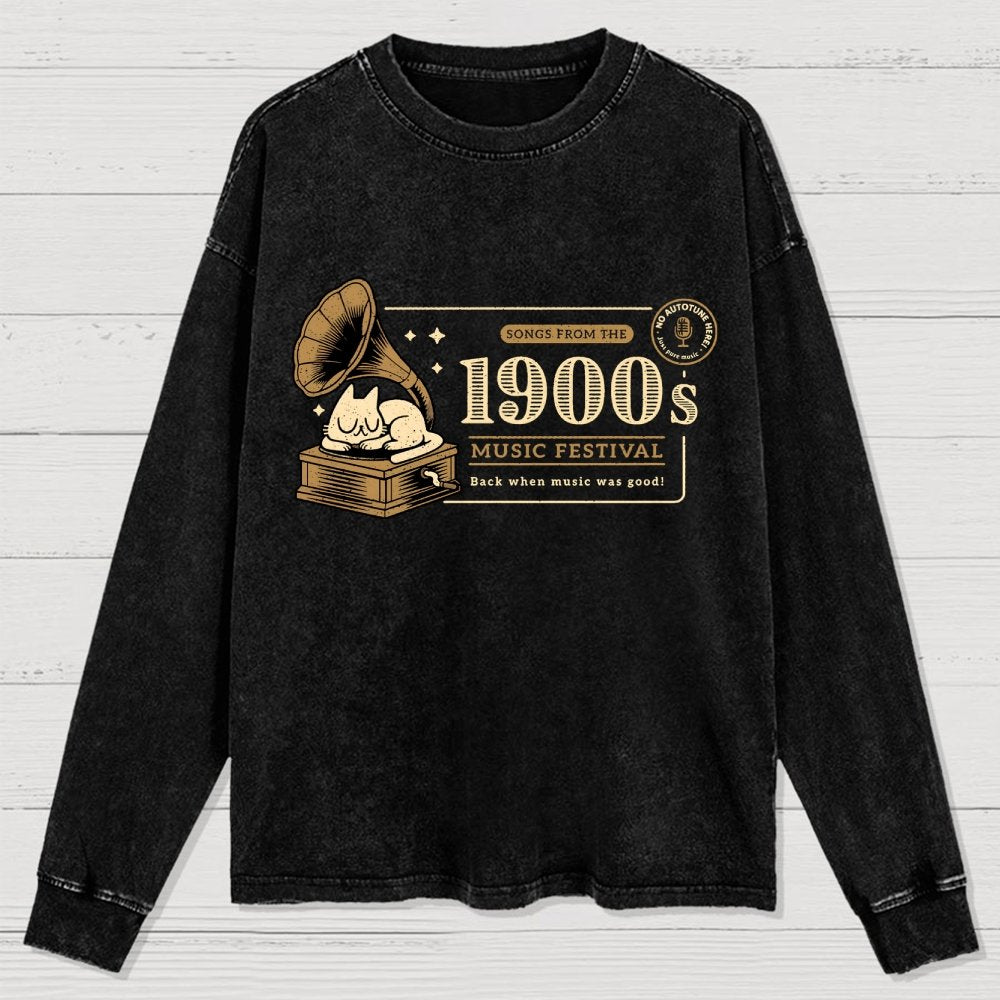 1900s Music Festival Washed Long Sleeve Tee 2509001398