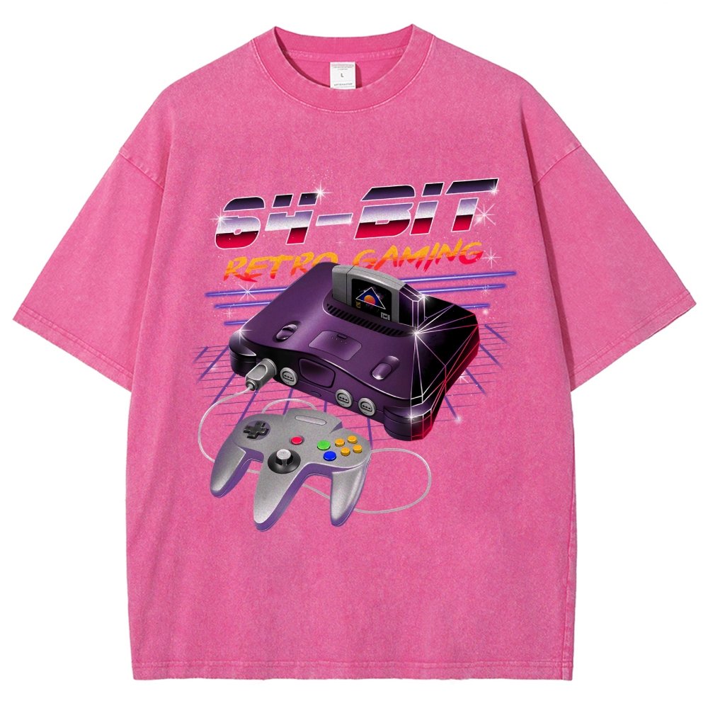 '64-Bit Retro Gaming Vintage Distressed T-shirt