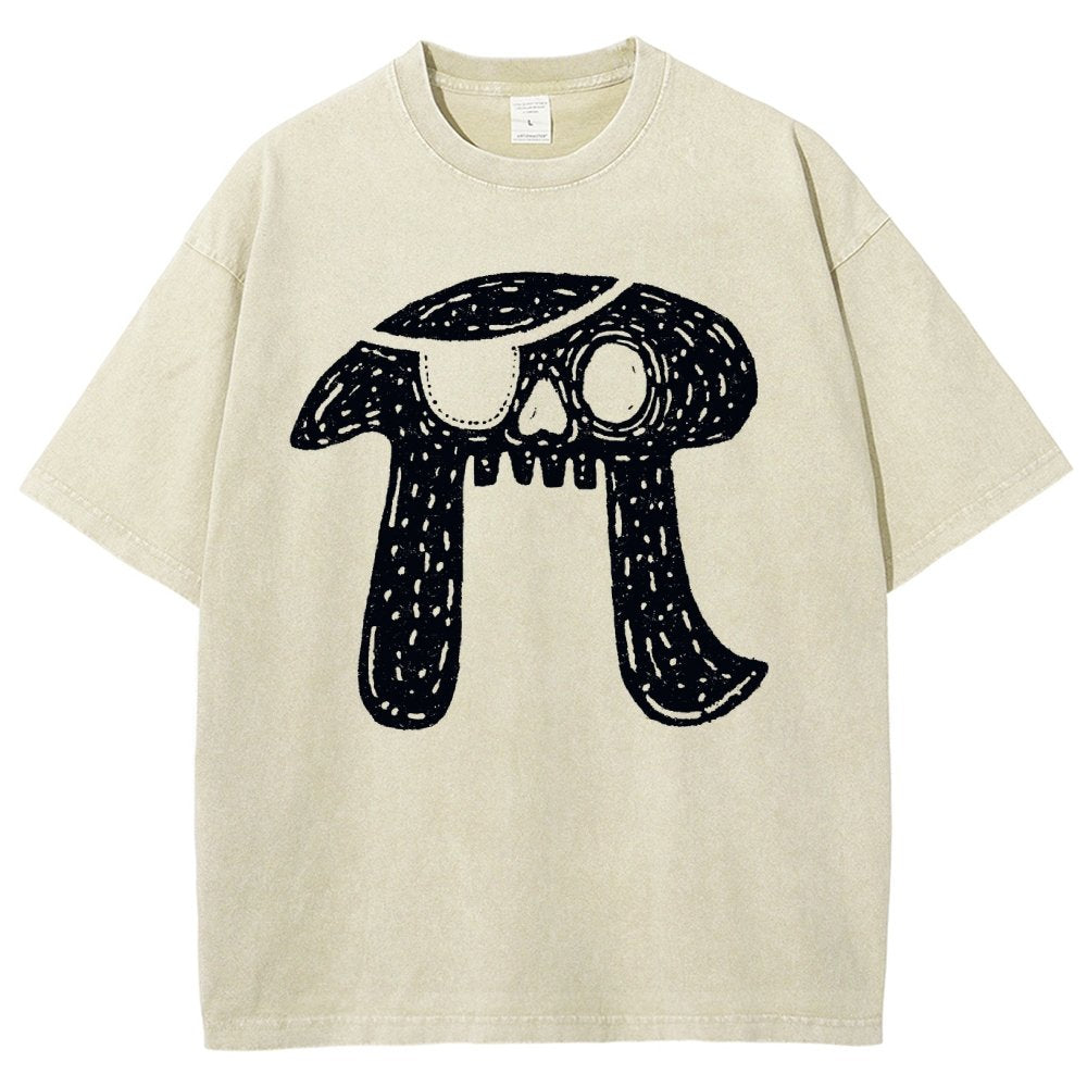 Pi-rate Skull Vintage Distressed T-shirt