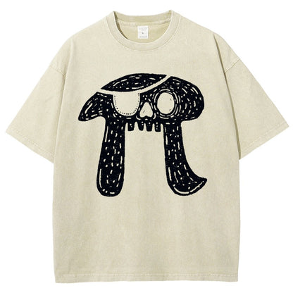 Pi-rate Skull Vintage Distressed T-shirt