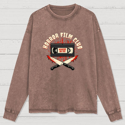 Horror Film Club Washed Long Sleeve Tee