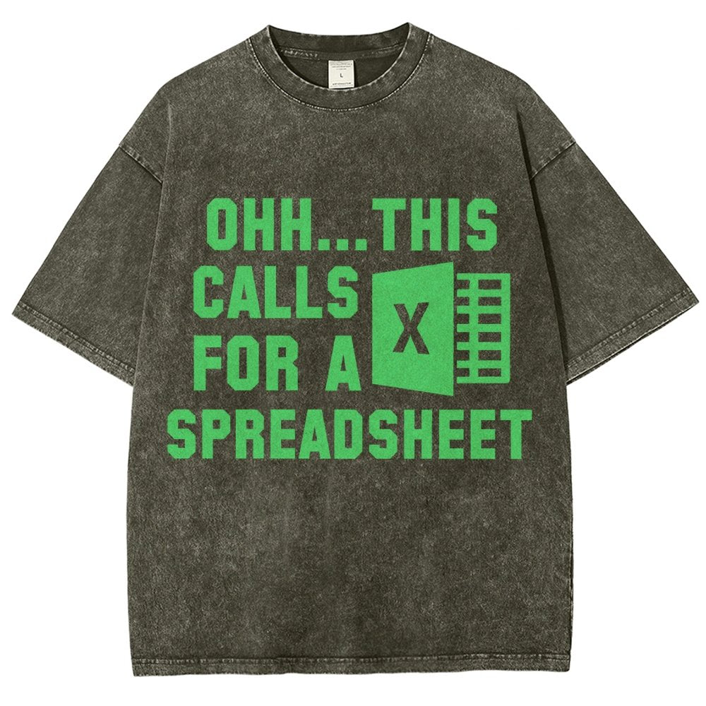 Ohh...This Calls for a Spreadsheet Vintage Distressed T-shirt