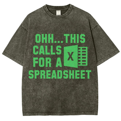 Ohh...This Calls for a Spreadsheet Vintage Distressed T-shirt