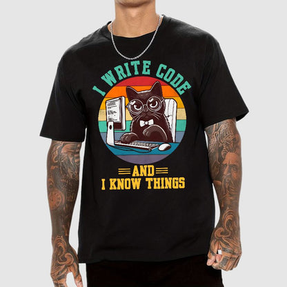 I Write Code And I Know Thing Geek T-Shirt