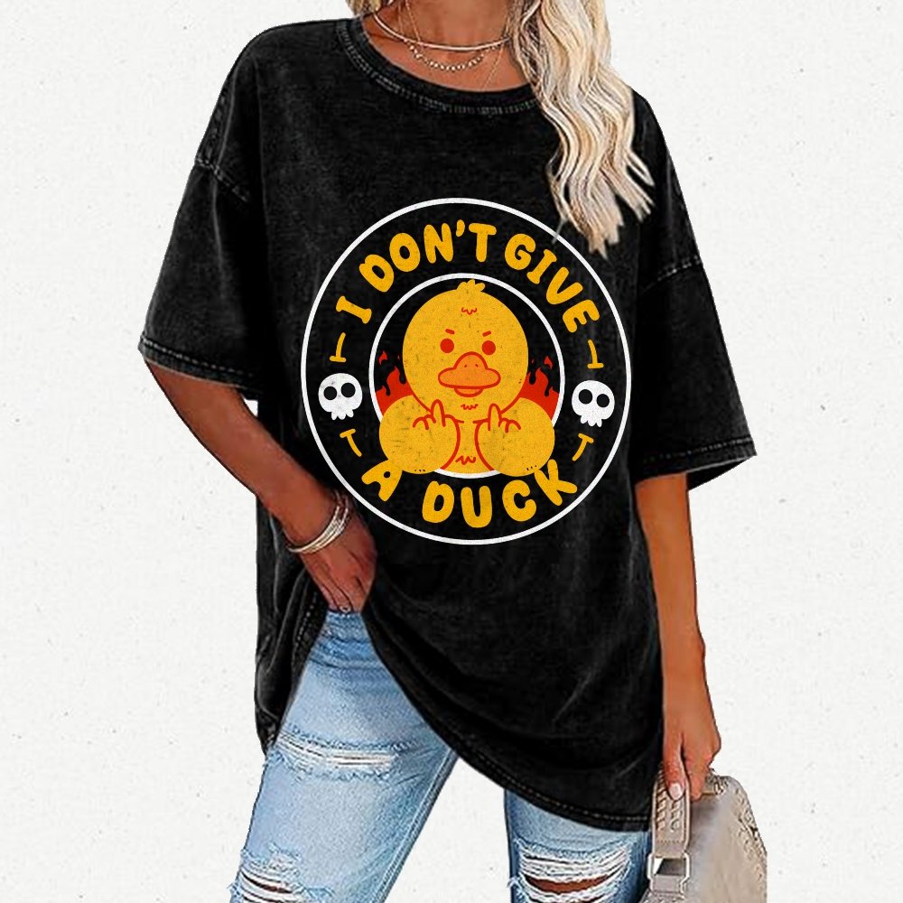 I Don’t Give A Duck Vintage Distressed T-shirt