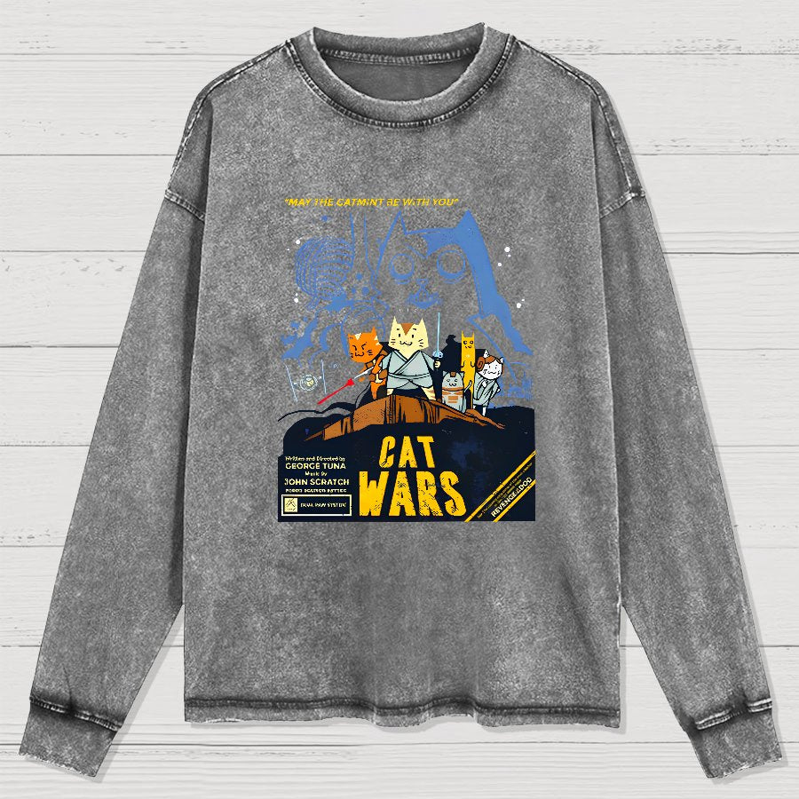 Cat Wars，Revenge of The Dog Washed Long Sleeve Tee