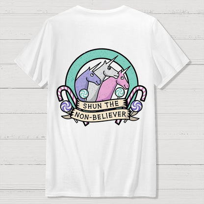 Shun the Non-Believer Back Printing Geek T-Shirt