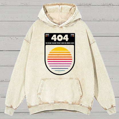 404 Decade Not Found Vintage Distressed Hoodie