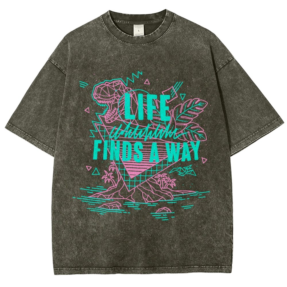 Life Finds A Way Vintage Distressed T-shirt