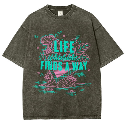 Life Finds A Way Vintage Distressed T-shirt