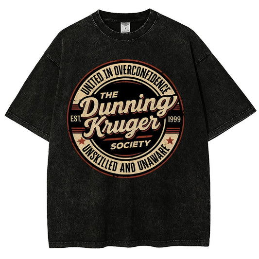 Dunning Kruger Society Vintage Distressed T-shirt