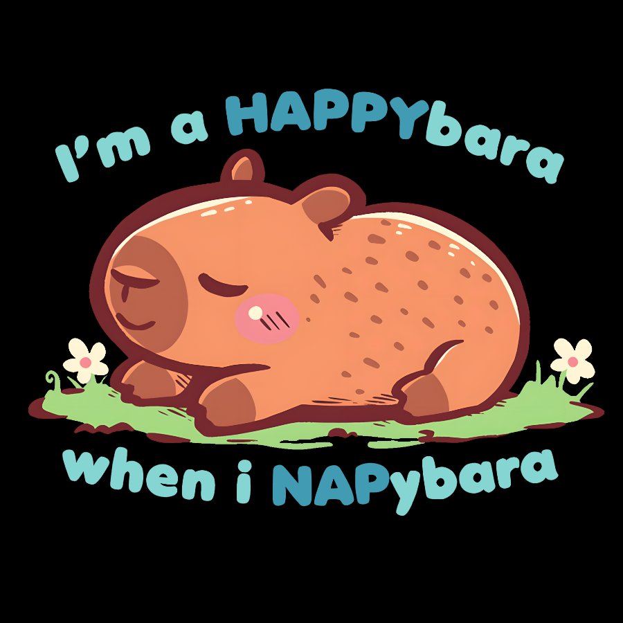 Happybara when I Napybara Geek T-Shirt