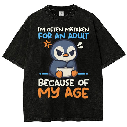 Penguin Often Mistaken For An Adult Vintage Distressed T-shirt