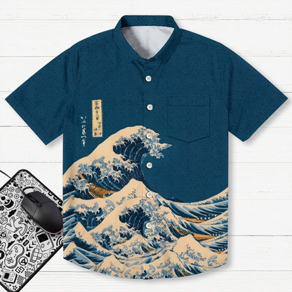 Wave Off Kanagawa  Geek Hawaiian Shirt