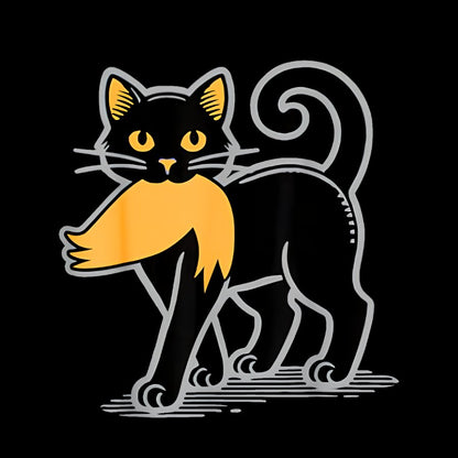 Black Cat Sarcasm Geek T-Shirt
