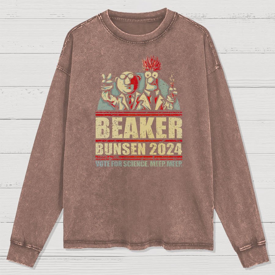 Vote For Science Washed Long Sleeve Tee