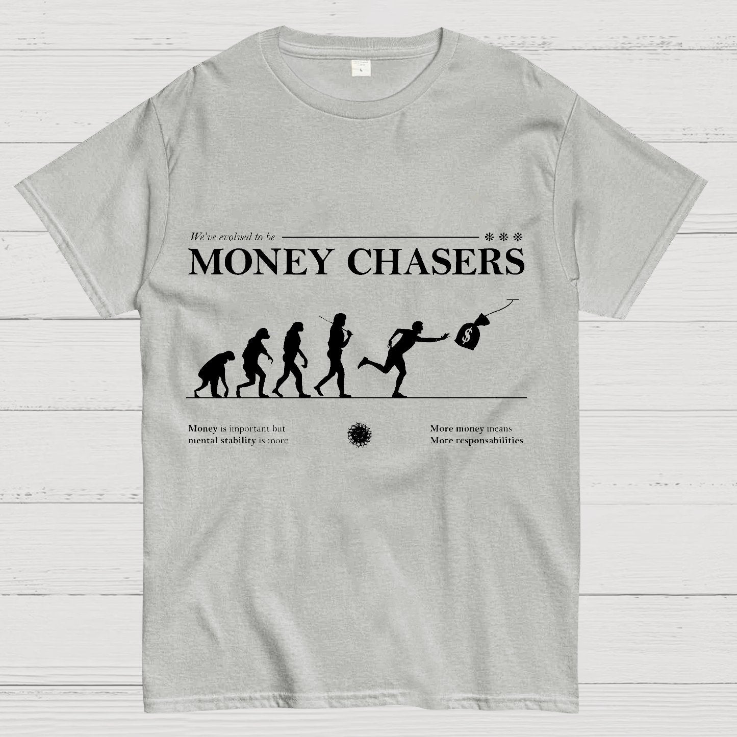 Evolution For Money Complete Design Positive Geek T-Shirt