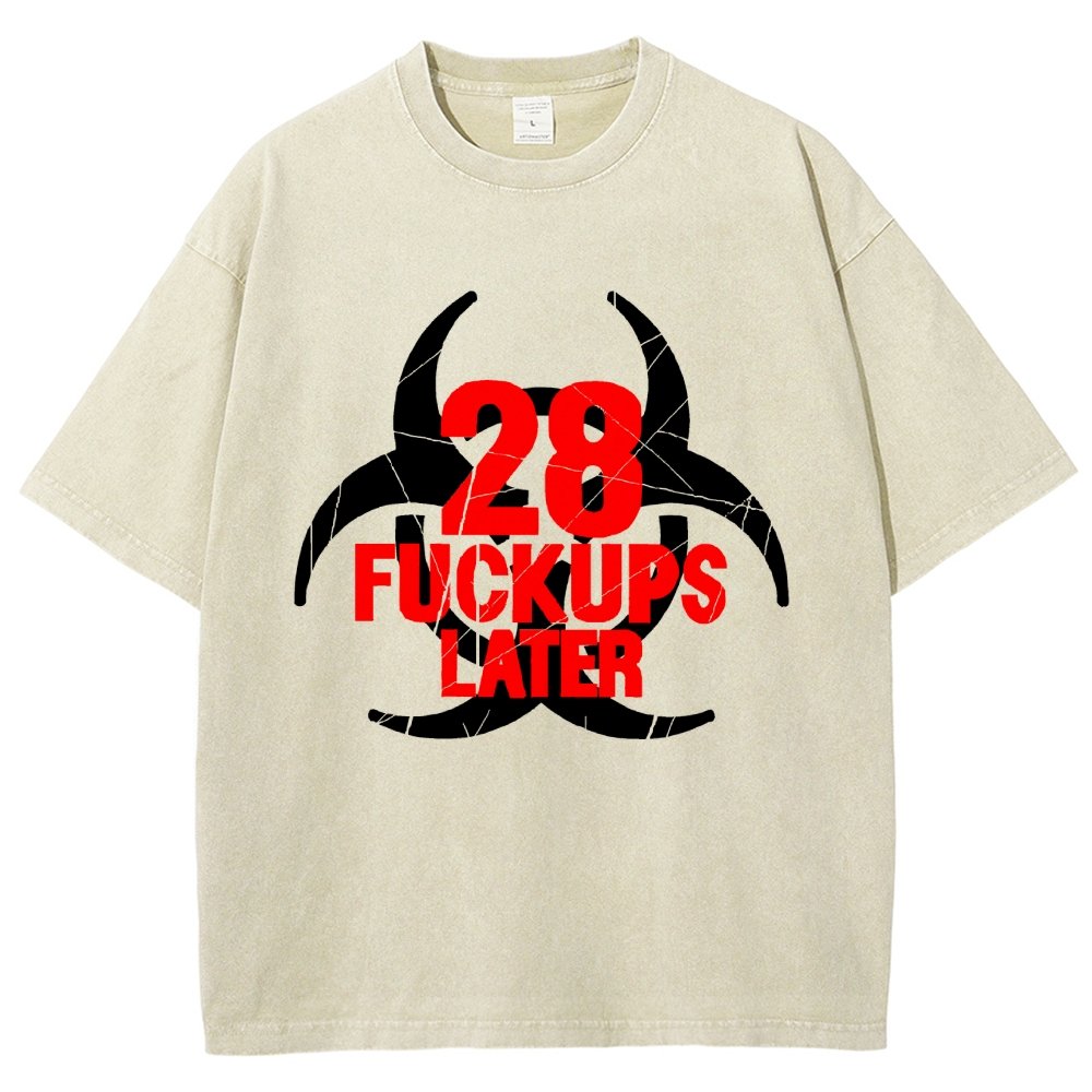 28 Fuckups Later Vintage Distressed T-shirt 2508000875