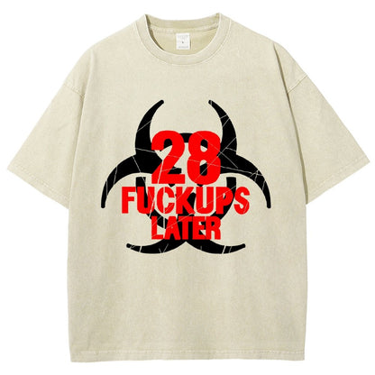 28 Fuckups Later Vintage Distressed T-shirt 2508000875