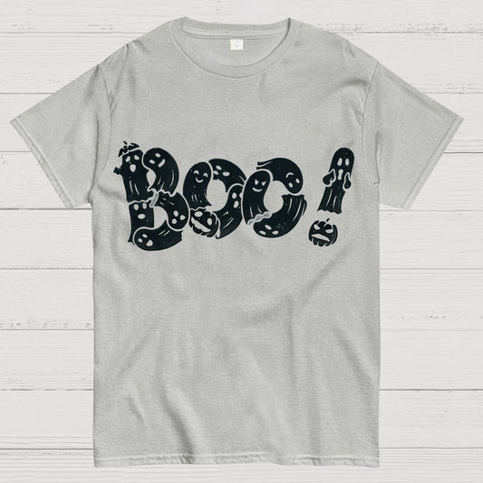 Boo - Funny Cute Ghost Typography Geek T-Shirt