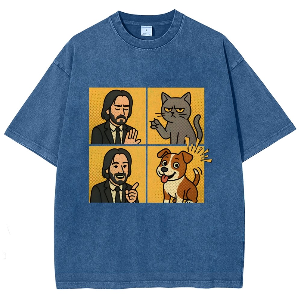Dog Vintage Distressed T-shirt