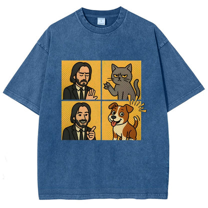 Dog Vintage Distressed T-shirt