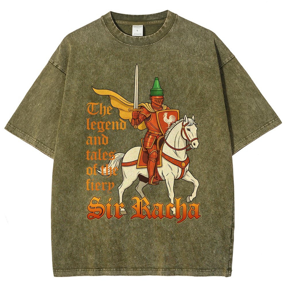 Sir Racha Art Print Vintage Distressed T-shirt