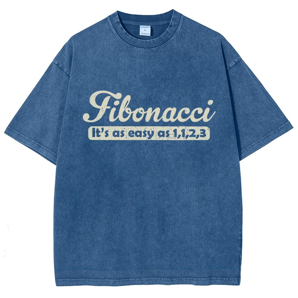Fibonacci Funny Math Vintage Distressed T-shirt