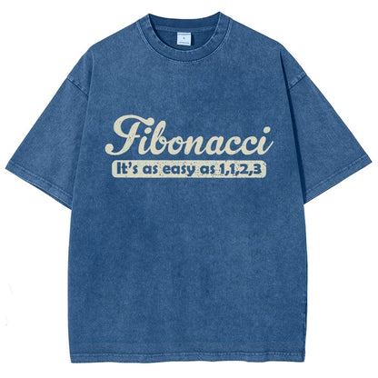Fibonacci Funny Math Vintage Distressed T-shirt