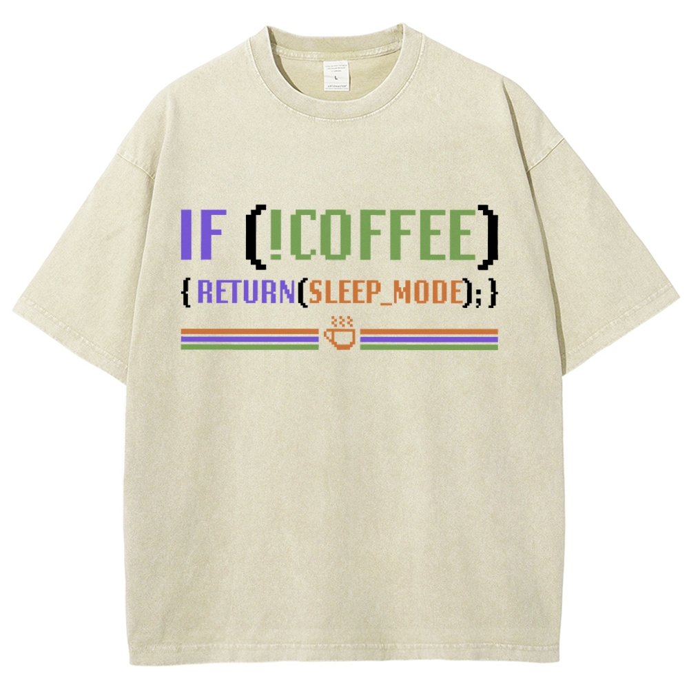 Coder Without Coffee Vintage Distressed T-shirt