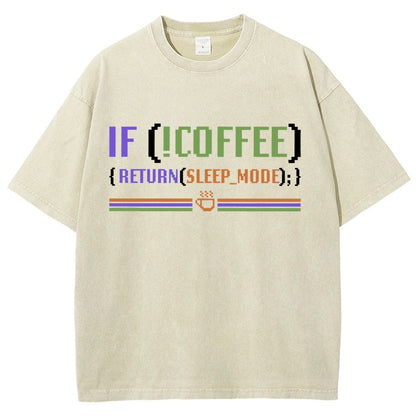 Coder Without Coffee Vintage Distressed T-shirt