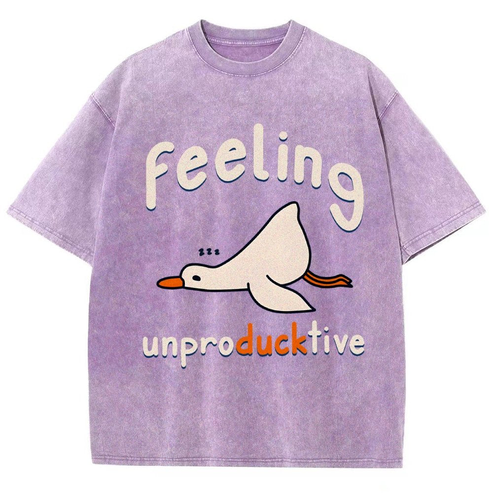 Feeling Unproducktive Vintage Distressed T-shirt