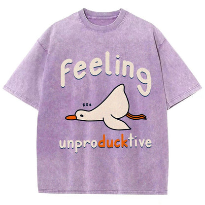Feeling Unproducktive Vintage Distressed T-shirt