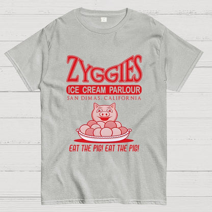 Eat the Pig at Frosty's Ice Cream Parlour Ringer Unisex Geek T-Shirt