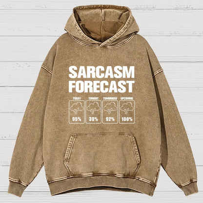 Sarcasm Forecast Vintage Distressed Hoodie