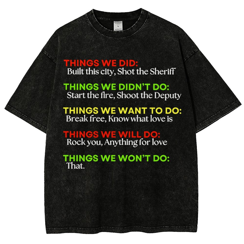 Things We Did... Vintage Distressed T-shirt